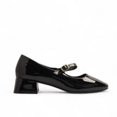 Europeon Union Women Black Vernis Leather Shoes #3526